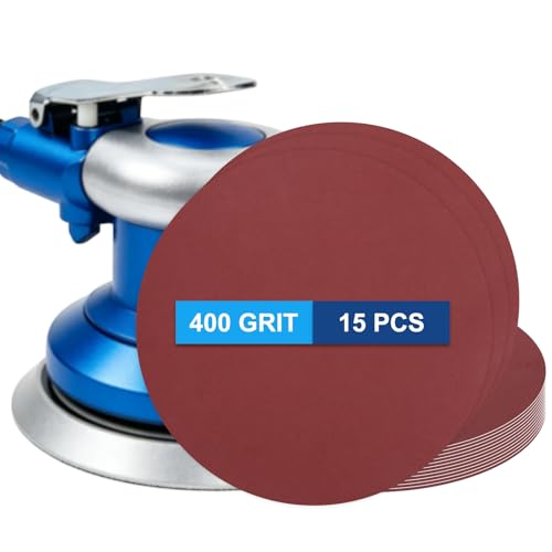15 Pack 9 Inch PSA Sanding Discs 400 Grit Aluminum Oxide Red - size: 400 grit