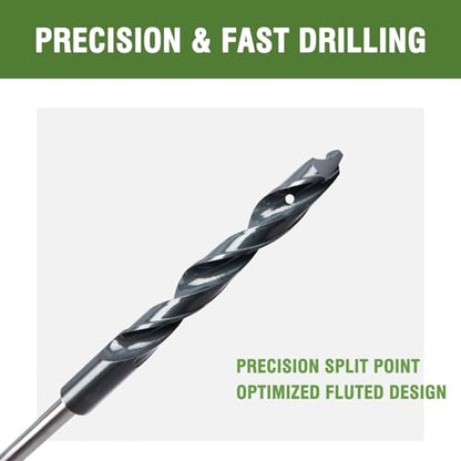 1/2” x 18” Long Drill Bits (2 Pack) Installer Drill Bit for Wood with Nails
