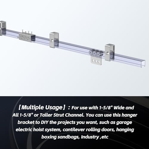 SKTREX Channel Trolley Track Hanger Bracket for UNISTRUT Strut Channel, 1-5/8 Intermediate Support Hange Bracket for All 1-5/8" Channel Trolley Track (8) - style: 8 pack