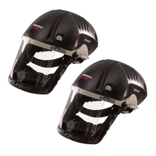 TREND Airshield Pro Twin Pack Respirator Bundle, Powered Air Circulating Dust Protection for Two Woodworkers, Full Face Shield Design with Rechargeable Batteries, AIR/PRO/D7 - style: Twin Pack