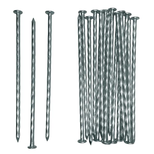 12 Inch 10 Pcs Artificial Turf Stakes Galvanized Landscape Stakes - size: 12 inch