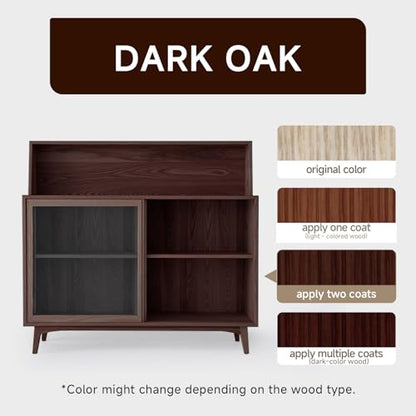 16 Oz Water Based Wood Stain and Sealer in One, Dark Oak, with Tools - color: Dark Oak, size: 16 FL.OZ