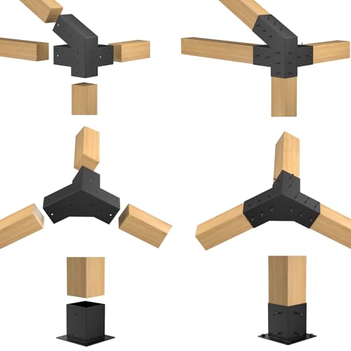 Heavy Duty 30°Slanted 10PCS Roof Wall Mount 4x4 Pergola Bracket Kit - size: 30° pergola kit-10pcs