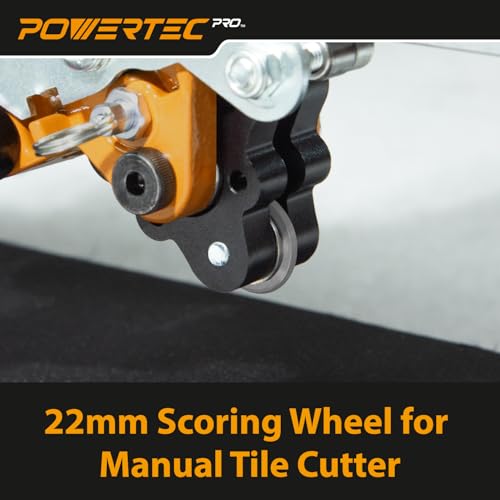 POWERTEC PRO Tungsten Carbide Scoring Wheel - 22mm Tile Cutting Wheel with Screw for Manual Tile Cutters, Porcelain, Ceramic & Glass Tile (72088) - style: Tungsten Carbide Scoring Wheel