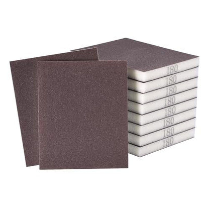 10Pcs 180Grit Double-Sided Sanding Sponges, Washable & Reusable - size: 180Grit