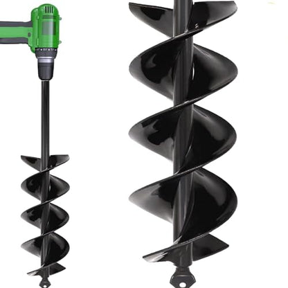 TCBWFY Garden Auger Drill Bit for Planting 3x16.5inch,Total Solid Barrel Extensive Blades,for Planting Flowers Bulbs,Rapid Planter Earth Post Umbrella Hole Digger for 3/8" Hex Drive Drill - size: 3"x16.5"