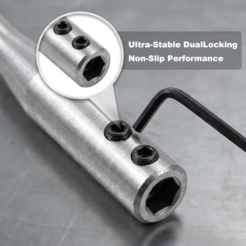 1/4 Inch Drill Bit Extension Set, 6 & 12 Inch Drill Extensions, 2 Hex Keys