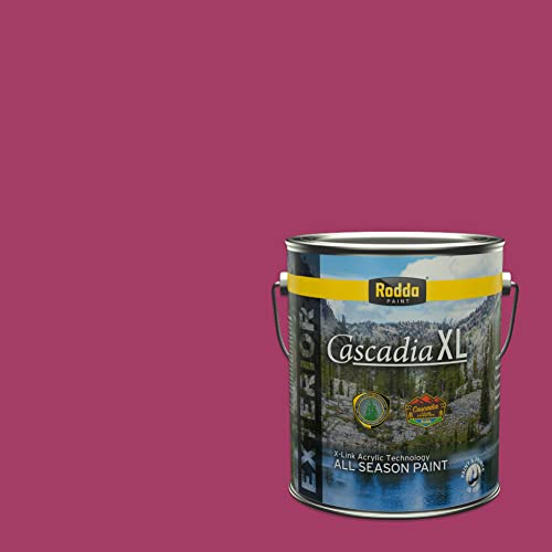 Rodda Paint CASCADIA XL Exterior Satin Paint & Primer in One, 1-Gallon, Bridesmaid - color: Bridesmaid, size: 128 Fl Oz (Pack of 1)