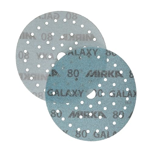 Mirka Galaxy Multifit 6'' Ceramic Sanding Discs 80 Grit Hook & Loop 50 Pack - size: Grit 80