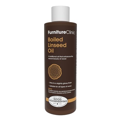 Furniture Clinic Boiled Linseed Oil, for Wood Stone & Metal - size: 8.5 fl oz