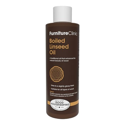 Furniture Clinic Boiled Linseed Oil, for Wood Stone & Metal - size: 8.5 fl oz