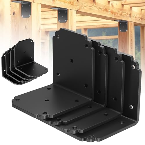 8 PCS 4x4x3.5 L Right Angle Bracket, Heavy Duty Corner Brace - size: 4x3.5 inch ( 8 Pack )