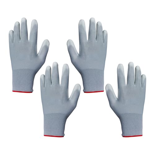 Anti-Static Work Gloves, Nylon Vinyl Wrap Gloves (2Pairs) - size: 2Pairs