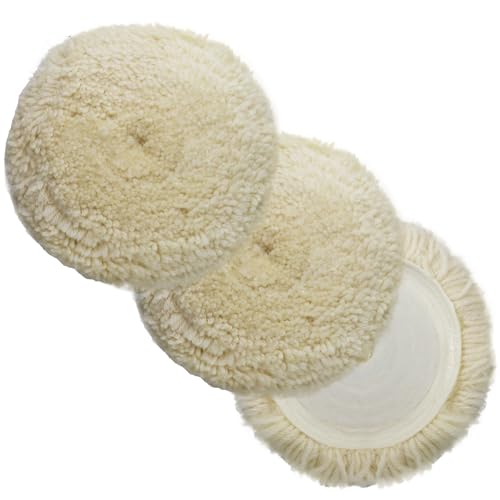 7 Inch Natural Wool Cutting Pads, 3-Pack