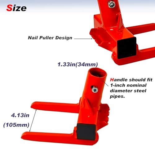 Pallet Buster with Nail Puller, Deck Wrecker Pry Bar