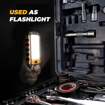 Molrebe Rechargeable LED Work Light 2 Pack, 1500LM Magnetic Flashlight