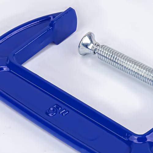 4 Pack 5 Inch Blue C-Clamp - Heavy Duty Iron C Clamps, C-Clamp for Woodworking, Brake Calipers, Maintain, Building, DIY Project - size: 4 Pack 5 Inch
