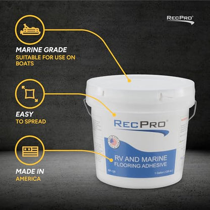 RecPro RV Roll On Floor Adhesive | Marine Grade | Water-Based | 1 Gallon - size: 1 Gallon