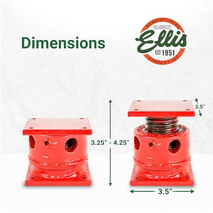 Ellis Manufacturing Stealth Lifting Shore 3.25" to 4.25", 20,000 lbs Load Capacity, 5 lb, Adjustable Structural Support with Thrust Bearings and 4-Lug Nut - size: 3.25"-4.25"