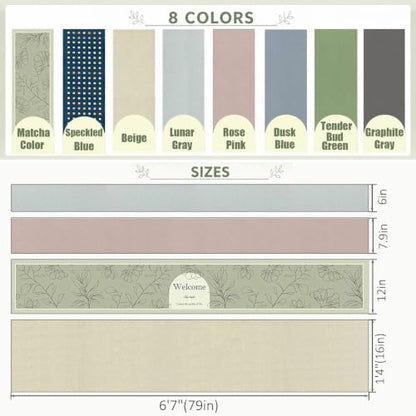 Window Sill Mat,Narrow Adjustable Pad(Tender Bud Green, 6 * 78.8in) - color: Tender Bud Green, size: 6" x 6'7" (Rectangular)