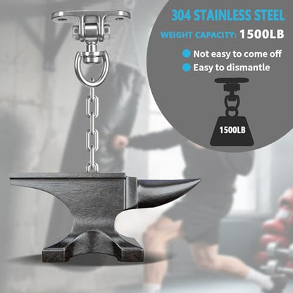 Heavy Duty Swing Hanger 1000 LB Capacity 360° Rotary - size: Heart-shaped 1PCS