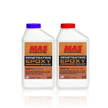 MAS Epoxies Penetrating Epoxy Resin Wood Sealer, 1.5 Pint - size: 1.5 Pint