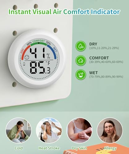 Digital Indoor Thermometer Hygrometer with Humidity Monitor