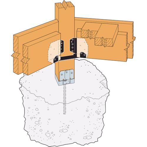 Simpson Strong-Tie ABA66Z ABA ZMAX Galvanized Adjustable Standoff Post Base for 6x6 - size: 1 Each