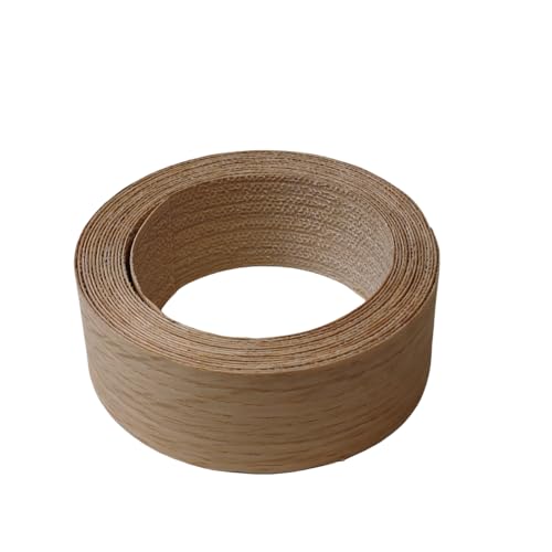 White Oak Wood Veneer Edge Banding Roll,1-1/2 inch X 13 ft Iron-On Pre-Glued Edging Tape with Hot Melt Adhesive,Ideal for Plywood, Furniture, Drawers, Shelves Renovation - color: White Oak, size: 1-1/2''×13ft