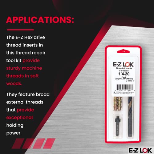E-Z LOK Thread Repair Kit, M6-1.0 - size: M6-1.0 x 13mm (EZ-900610-13), style: Flush