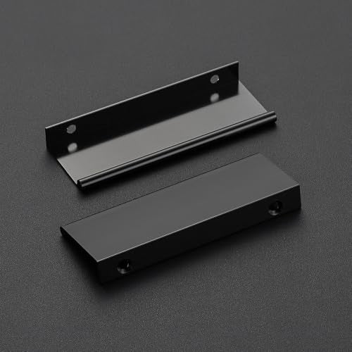 Ravinte Hardware Matte Black Cabinet Pulls Finger Edge Pulls 3 Inch 10 Pack - size: 3 Inch(76mm) Center-to-Center