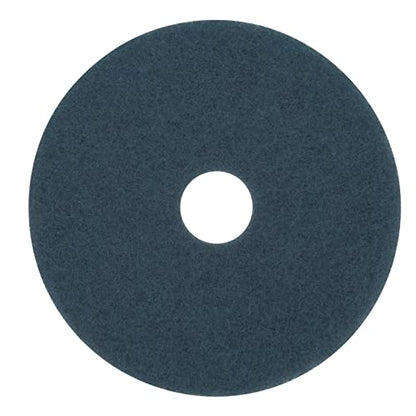 3M Cleaner Floor Pad 5300, 12" Diameter, Blue (Case of 5) - size: 12 inches