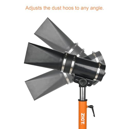 Dust Hood With Adjustable Floor Stand, Dust Collector Accessories, Dust Collection fittings for Woodworking tools ZICT