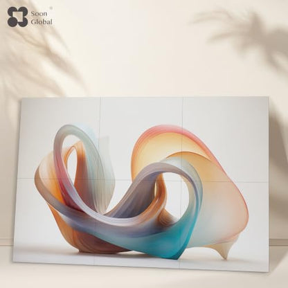 Soon Global Acoustic Wall Panels, Art Acoustic Panels, Fluid - color: Fluid, size: 72 X 48 Inches