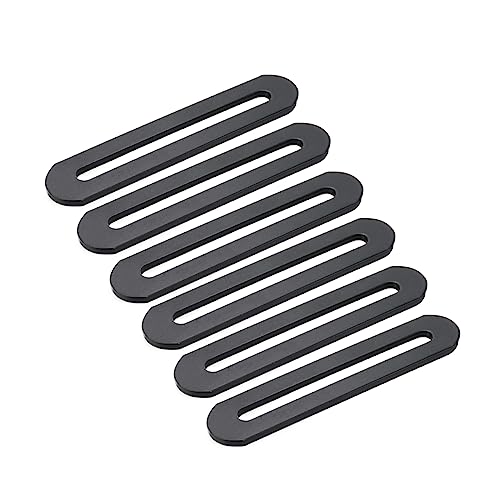 Xiaoyztan 3.5 Inch Stainless Flat Bracket Adjustable Support 6 Pcs - color: Black, size: Small