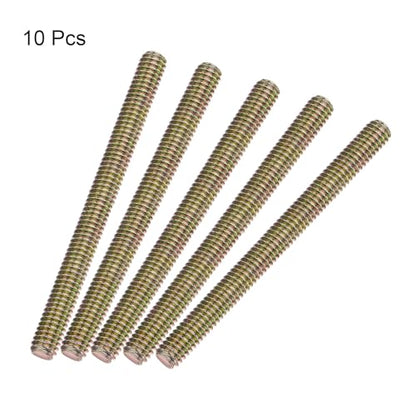 uxcell 10pcs Color Zinc Fully All Threaded Rod 5/16"-18, 4" Length, Carbon Steel Thread Screw for Furniture Mounting Assembly Fastening - size: 5/16x4 inch