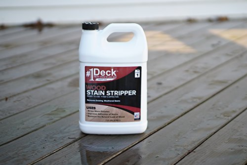 #1 Deck Wood Stain Stripper - 1 Gallon - Ready to Use, Wood Stain Remover Strips Weathered, Water-Based and Oil-Based Finishes (Pack of 4) - size: 1 Gallon (Pack of 4)