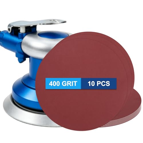 10 Pack 9 Inch PSA Sanding Discs 400 Grit Aluminum Oxide Red - size: 400 grit