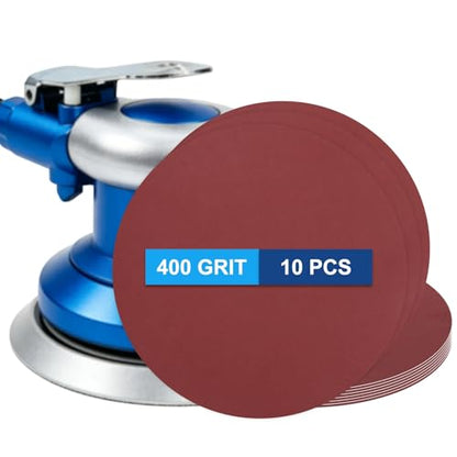 10 Pack 9 Inch PSA Sanding Discs 400 Grit Aluminum Oxide Red - size: 400 grit