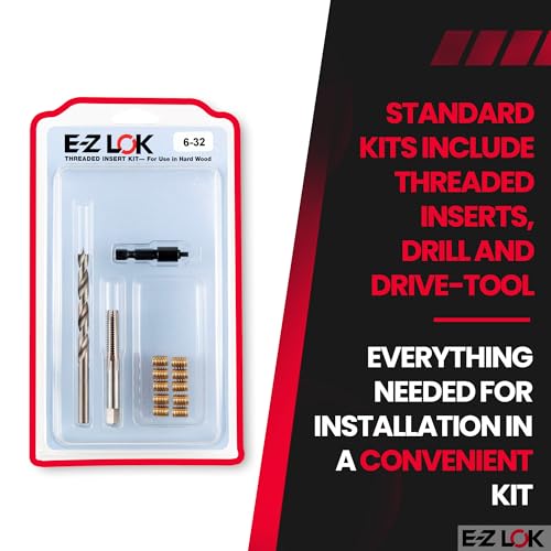 E-Z LOK Thread Repair Kit, 6-32 - size: 6-32, style: Brass