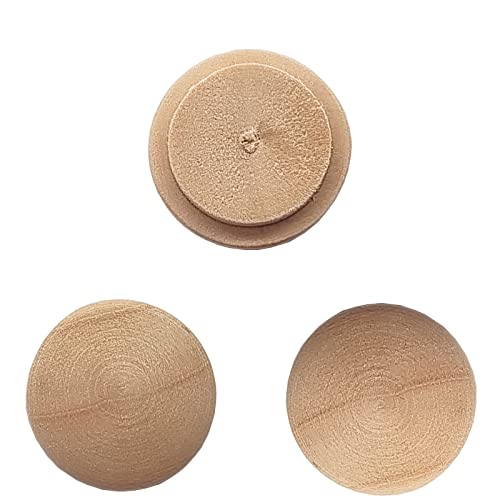 Wood Button Top Plugs 15mm/0.6inch Wood Plugs Hardwood, Screw Plug Wooden Hole Plugs Caps Screwfor Screw Holes Craft Furniture Woodworking (20X15mm Pack of 50) - size: 15mm/0.6inch