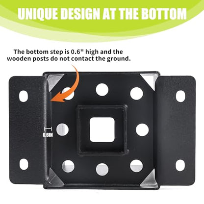 4x4 Post Base 6pcs,Post Brackets (Inner Size 3.6"x3.6") Post Anchor - size: 4X4 6PCS