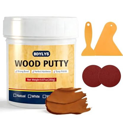 Walnut Wood Filler, 9.87 oz Wood Putty Furniture Repair Kit - color: Walnut