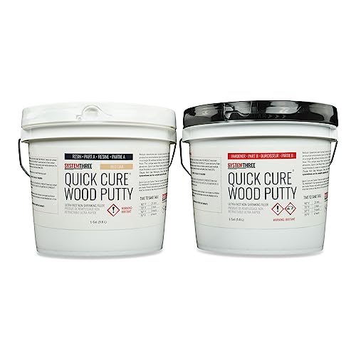 System Three Quick Cure Putty, Red Oak, 2-Gallon Kit - color: Red Oak, size: 2 Gallon