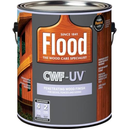 Flood CWF-UV 1 gal Honey Gold Transparent Exterior Wood Stain & Sealer - color: Honey Gold, size: 1 Gallon, style: Transparent