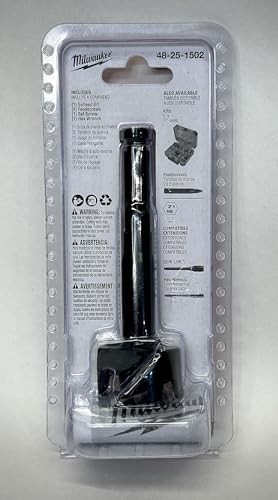 MILWAUKEE ELEC Tool 48-25-1502 1-1/2" Self Feed Bit with 2 Feed Screws Included