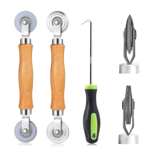 King&Charles 3-in-1 Window Screen Repair Kit, Steel/Nylon Roller & Hook