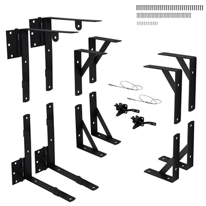 2 Sets Gate Kit Gate Corner Brace Bracket Heavy Duty Anti Sag Gate Frame Kit with a Self-Locking Gate Latch, Gate Kits for Wooden Fence Garden Wooden Driveway Gates,Shed Doors, Corral Gates - size: Fence Gate Kits 2 Set