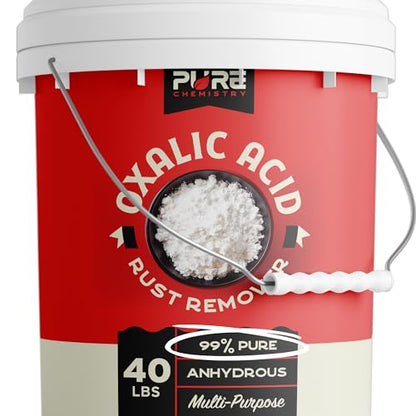 Ecoxall Oxalic Acid Fine Powder, 99% Pure, 40 lbs (640 oz), Pack of 1 - size: 640 Ounce (Pack of 1)