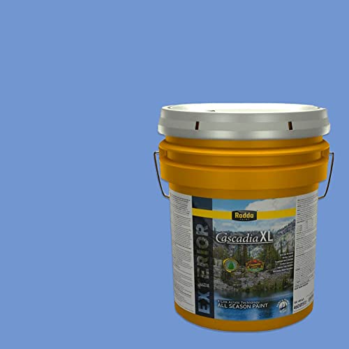 Rodda Paint CASCADIA XL Exterior Satin Paint & Primer in One, 5-Gallon, Bashful Blue - color: Bashful Blue, size: 640 Fl Oz (Pack of 1)
